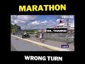 Marathon wrong turn funny fail