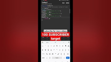 C Program to calculate the volume of cube #shorts #coding #clanguage
