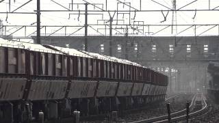 JR貨物 EF64-1011 専用貨物列車(臨8785レ 1000番台 石灰石 赤ホキ) 清洲駅