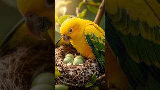 Yellow Parrot vs Dangerous Snake | Brave Bird Saved Her Babies 🦜🐍#BraveParrot#SnakeAttack