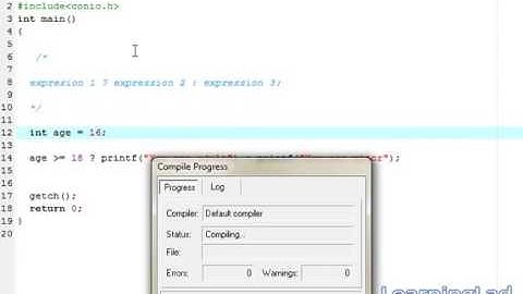 12   Ternary Operator in C Programming Language Video Tutorials