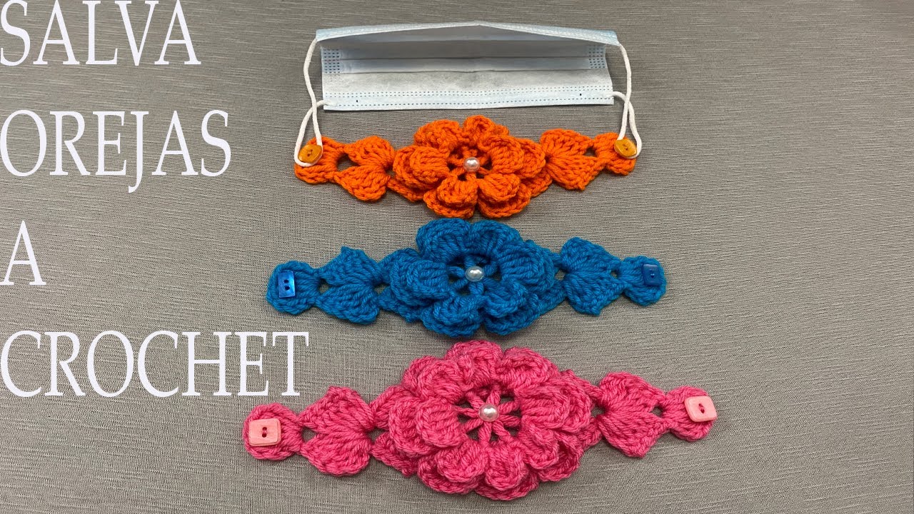 PASO A PASO PARA TEJER SALVA OREJAS A CROCHET