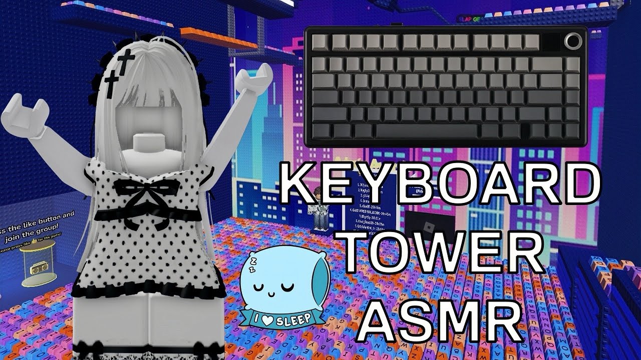ASMR KEYBOARD TOWER (very relaxing)