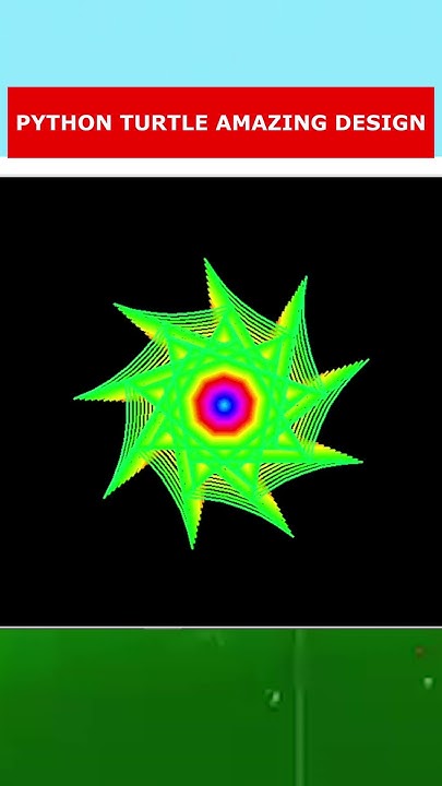 Python Turtle Graphics Code-Amazing Colorful Blade Shape Drawing. - YouTube