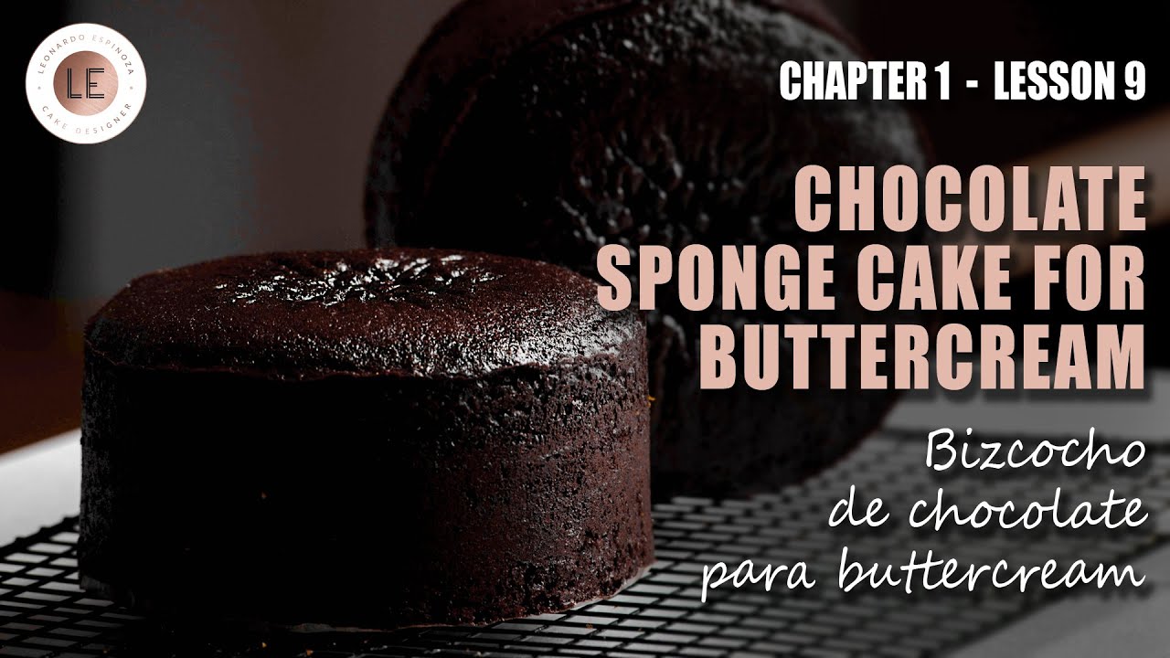 Bizcocho de CHOCOLATE y AVELLANAS para BUTTERCREAM | Paso a paso | Receta fácil 👨🏻‍🍳