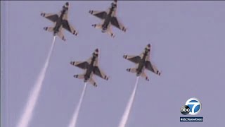 FULL AIR SHOW: Thunderbirds flyover Los Angeles saluting front line workers | ABC7