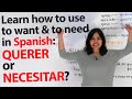 Verbes Espagnols Faut Il Utiliser QUIERO Ou NECESITO mp3