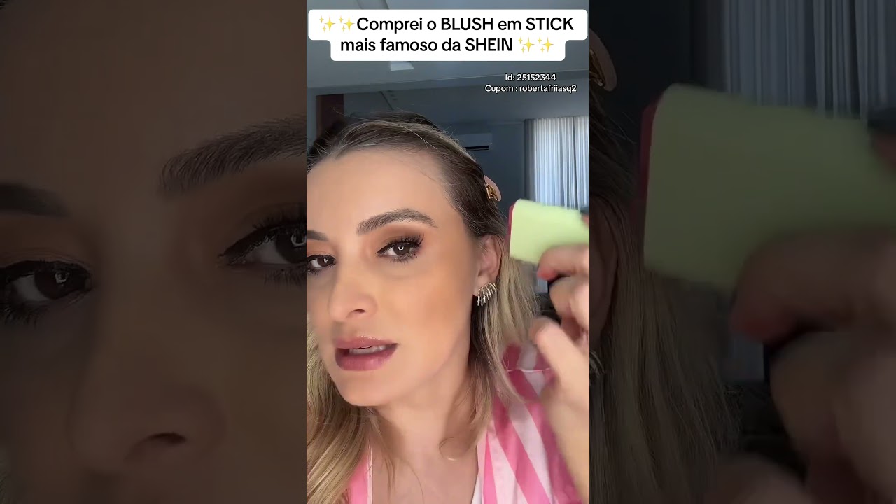 Comprei o BLUSH em STICK famoso da SHEIN #dicas #blush #blushstick #testandomake #testandoprodutos