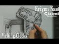 Eriyen Saat Çizimi (Melting Clock) Salvador Dali Referenced