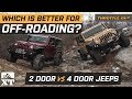 How To Choose The Right Jeep For Off-Roading - Wrangler JK 2 Door vs 4 Door Off-Road Comparison