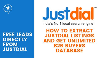 Top 10 Video How to Generete Free B2B Leads Through Justdial | Justdial Extractor 2019