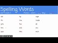 Spelling Words Quiz - Unit 1 Week 5