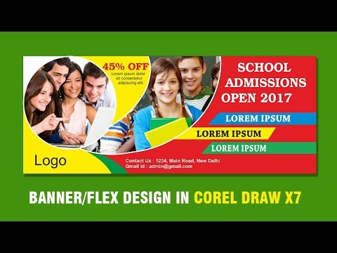Flex Banner Hoarding Billboard Designing In Corel Draw X7 Tutorial