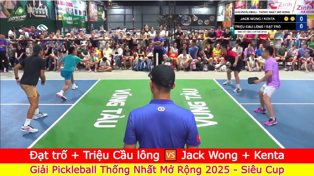 Đạt trố + Triệu Cầu lông 🆚️ Jack Wong + Kenta | Giải Pickleball Thống Nhất Mở Rộng 2025 - Siêu Cup