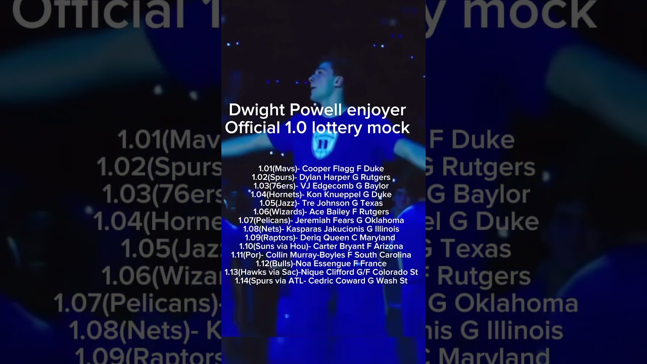 My mock draft (only lottery) 