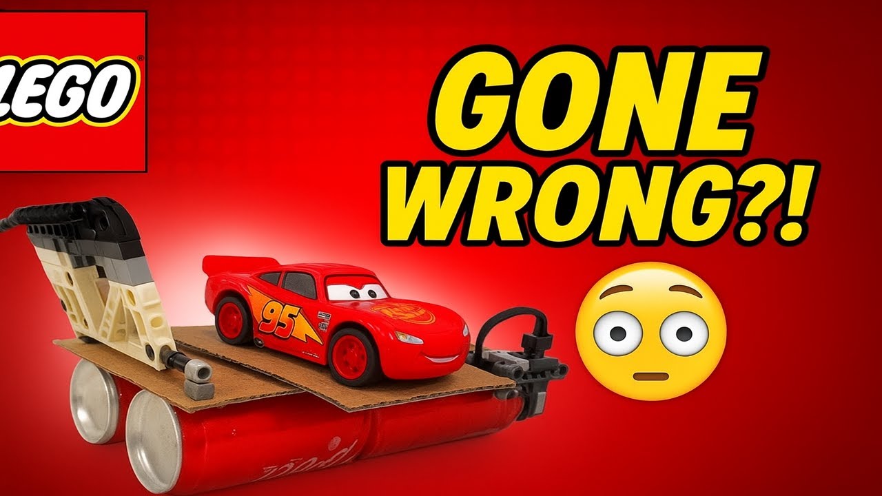 Lightning McQueen on a LEGO Technic Boat... Gone Wrong?!