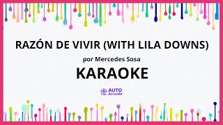 Mercedes Sosa - Razón de Vivir (with Lila Downs) KARAOKE (tono original)