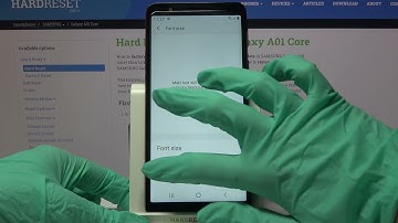 How to Change Font Size in SAMSUNG Galaxy A01 Core -  Personalize Font Style