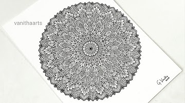 How to draw Mandala for Beginners Step-by-Step Tutorial #vanithaarts #mandalaart #mandalatutorial