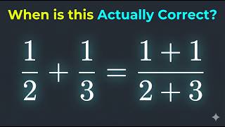 When is 1/2 + 1/3 = 2/5 Actually Correct