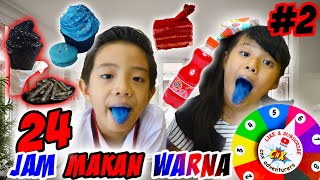 24 JAM MAKAN SEMUA WARNA Yang Ditunjuk Mystery Wheel Challenge 2| Kuliner Anak Lucu| CnX Adventurers