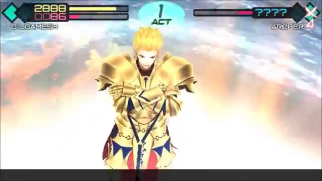 Gilgamesh's Noble Phantasm in Fate/Extra CCC.Dubbed with his Fate/Z...