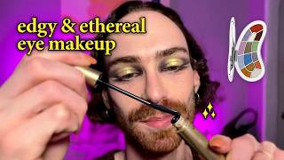 Relaxing Soft-Spoken ASMR GRWM Makeup Tutorial ✨ Edgy Ethereal Green Eyeshadow Look on Hooded Eyes screenshot 5