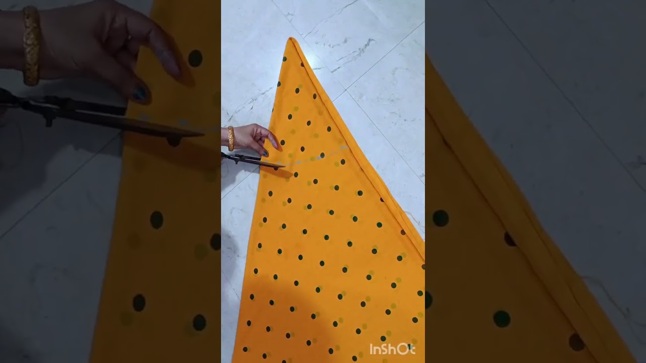 साड़ी से अंब्रेला घेरा कैसे कट करें | किसी भी शादी फंक्शन के लिए बनाएंअंब्रेला ड्रेस #umbrelladress