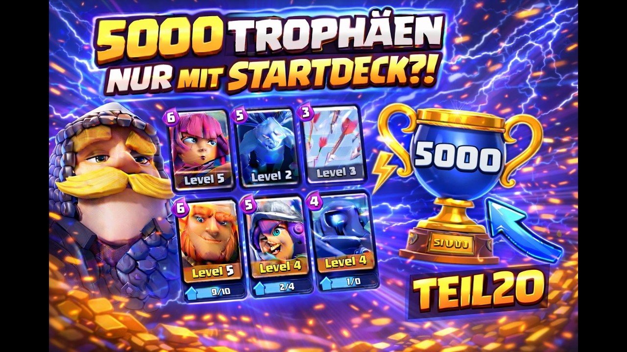 Clash Royale 5000 Trophäen NUR mit Startdeck?! 😱| Neuer Account | Teil 20
