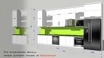 Fix dimension small when export image in Sketchup