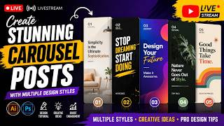 Create Stunning Carousel Posts with Multiple Design Styles #live #livestream #livestreaming