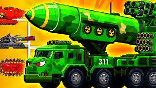 Green Nuke Tank 311 Launches Devastating Nuclear Missile Arena Tank Cartoon