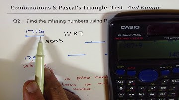 Find Missing Numbers Using Pascals Triangle with only Two terms Test Question IB Math