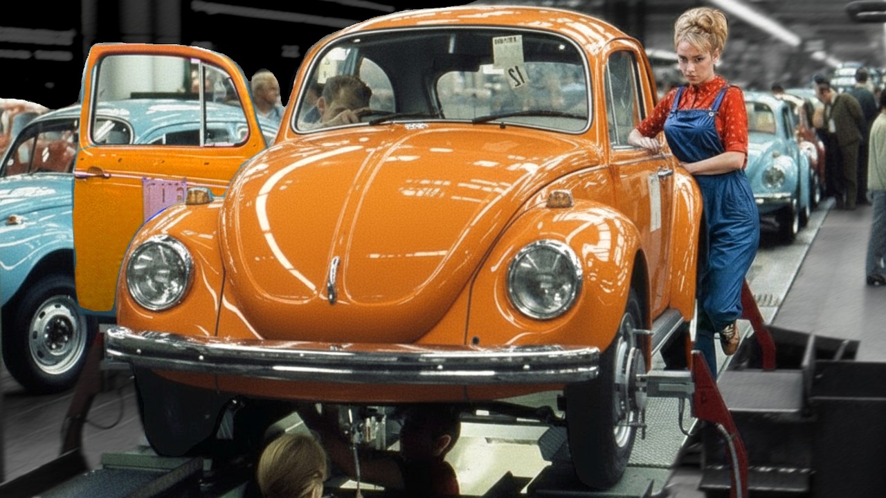 How Volkswagen Beetle was Manufactured for US Customers in the 1970s – Retro Factory tour