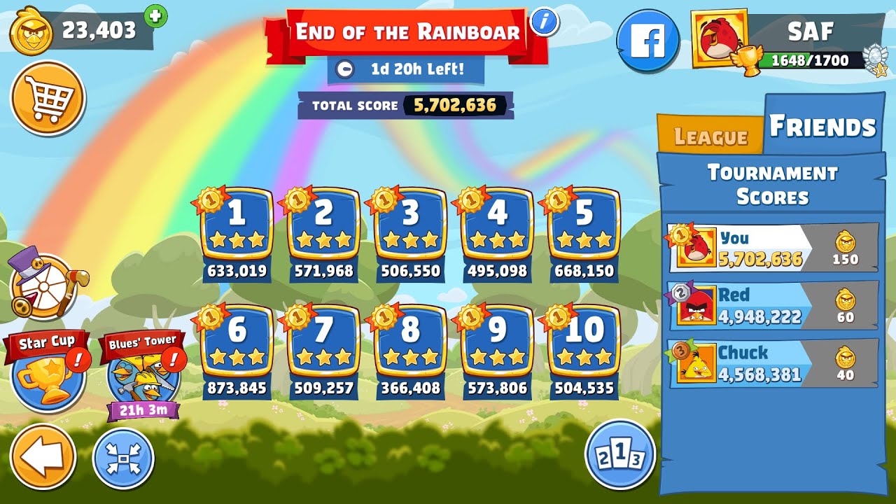 Angry Birds Friends. End of the Rainboar (22.03.2025). All 3 stars. Passage from Sergey Fetisov