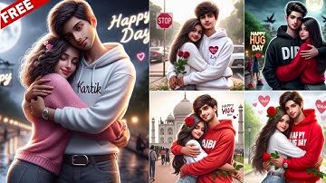 Hug Day Ai Photo Editing | Hug Day Ai Image Generator | Happy Hug Day Name Video Editing - Bing Ai