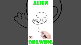 Cute Alien Drawing for Kids, Toddlers 👽🎨✏️🖍️- Step by step Drawing #drawing #howtodraw #easydrawing