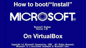 How to boot/"Install" Windows 1.0(1) from a Floppy Image File on VirtualBox