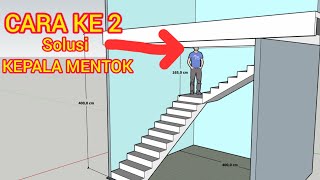 Tangga yang mentok kepala, solusi untuk void yang terlanjur dibuat, opsi2