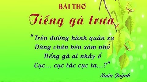 Bài thơ Tiếng gà trưa của Xuân Quỳnh | Đọc thơ | Ngữ văn 7 | Kênh Anh văn học