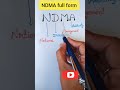 NDMA Full Form Shorts Feed Gk