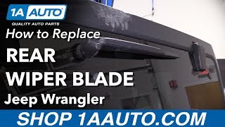 How to Replace Rear Wiper Blade 06-18 Jeep Wrangler - YouTube