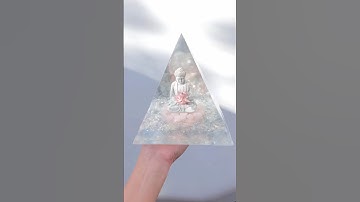Buddha Art Resin Pyramid #resin #resinpyramid #crystals #resindemolding #resincrafts #resintutorial
