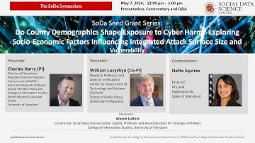 SoDa Symposium: Do County Demographics - May 7, 2024 | UMD INFO College