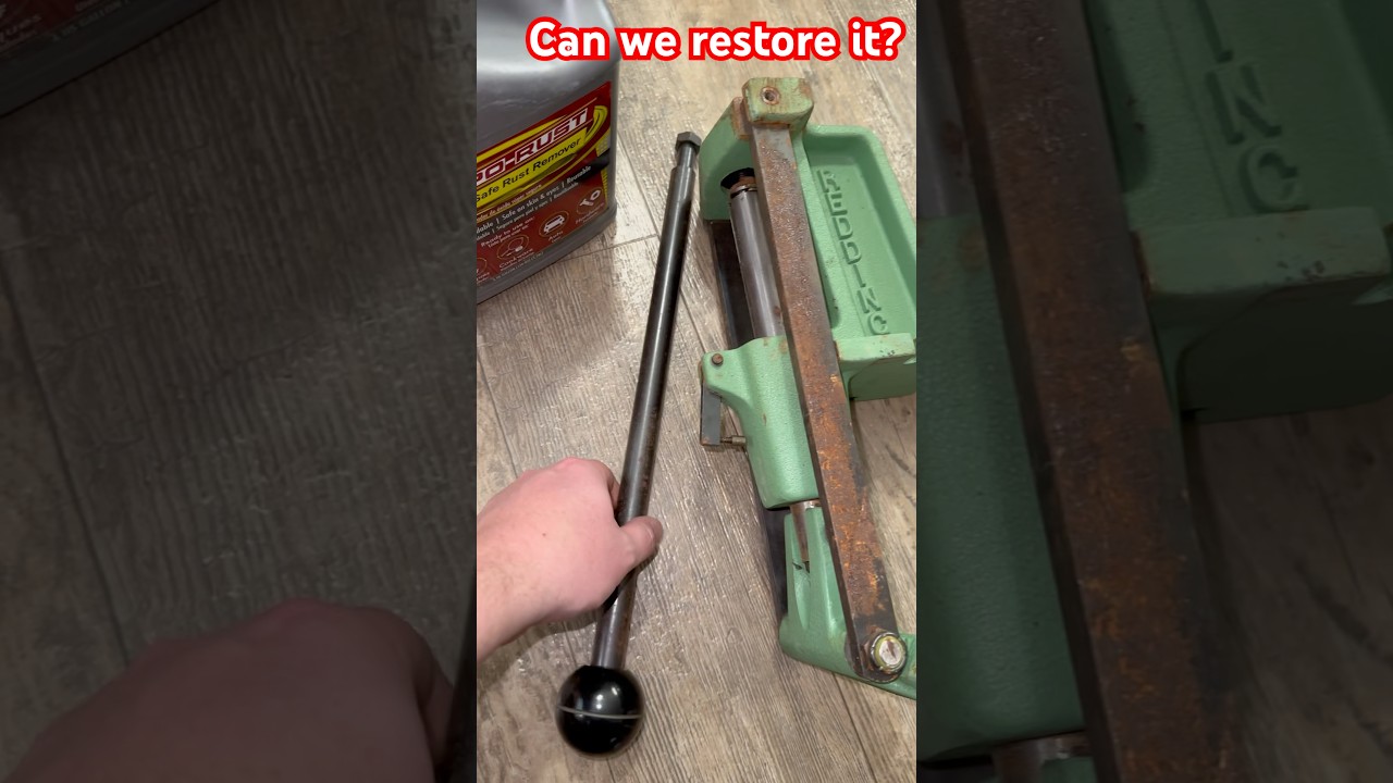 PART 1- Restoring a Barn-Find Redding Ultramag Press RUST REMOVAL #shorts #rustremoving #de-rusting
