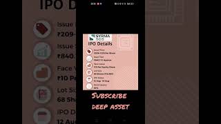SYRMA SGS TECHNOLOGY IPO Details | Syrma SGS IPO GMP | #syrmasgsipo review | #deepasset
