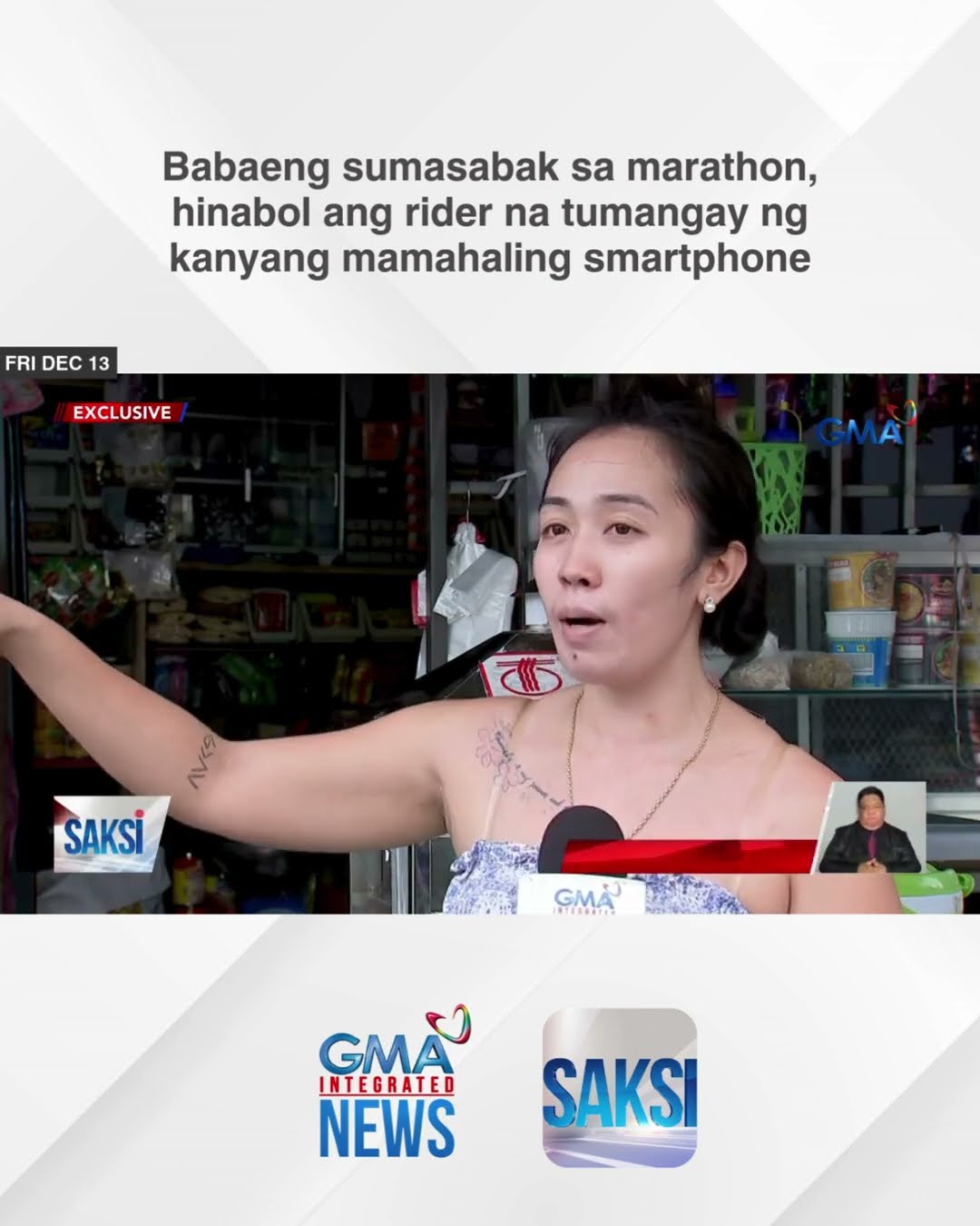 Babae, hinabol ang rider na tumangay ng kanyang mamahaling smartphone | Saksi