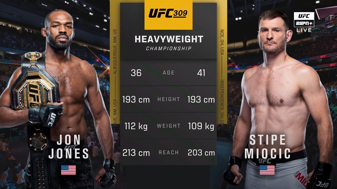 🔴 UFC 309: Jon Jones vs Stipe Miocic | Full Fight & Highlights ...