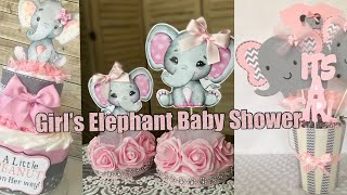 Girl’s Elephant Baby Shower Ideas\/ DIY Decor, Treats, and Much More!!