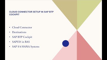Cloud Connector Setup in BTP Cockpit for SAPUI5 | Destinations for S/4 HANA | Step by Step Guide